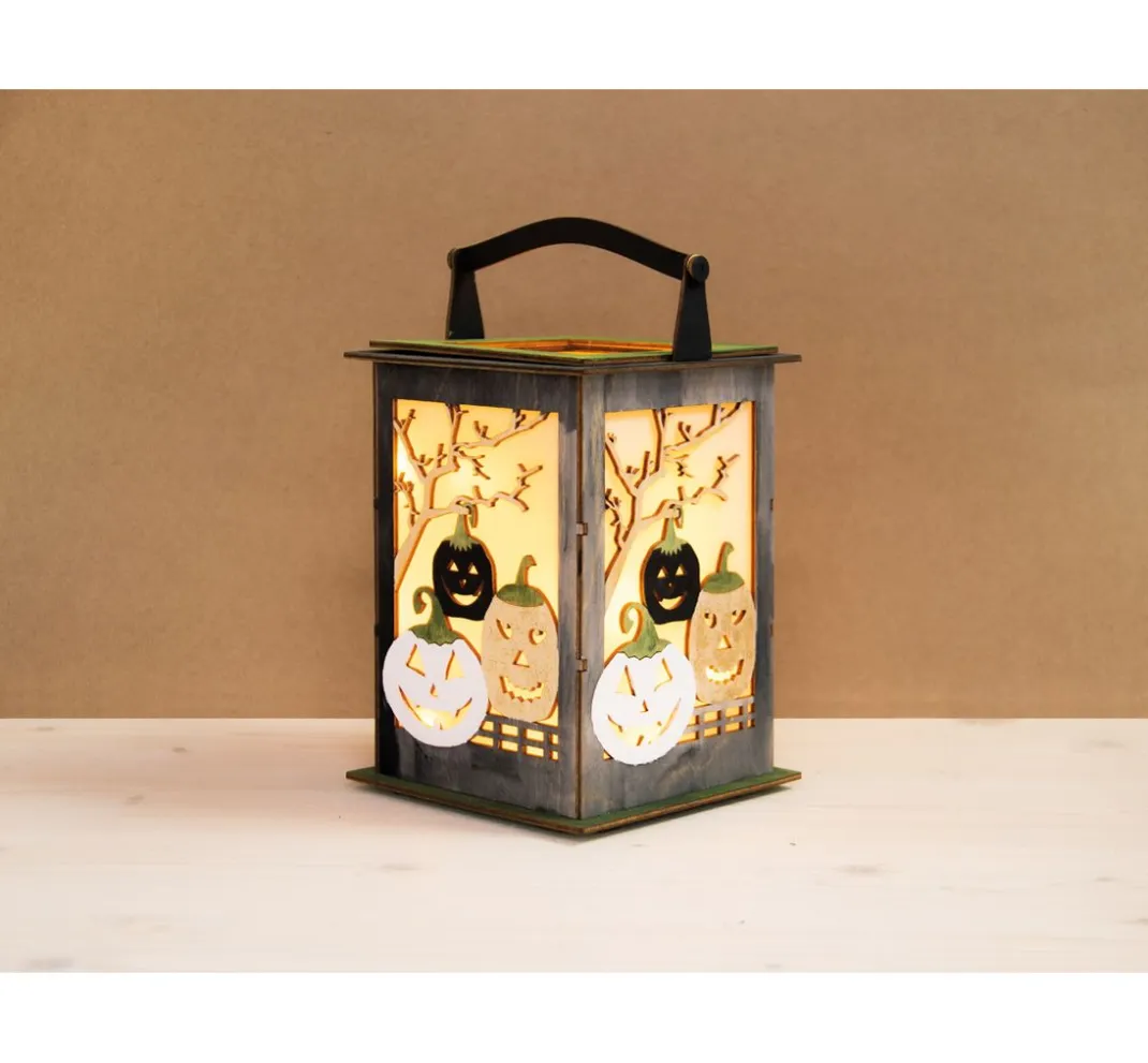 Rayher Holz, Mdf & Pappmaché>Holz-Laterne "Halloween", Bausatz