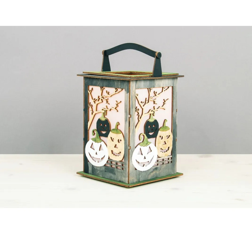 Rayher Holz, Mdf & Pappmaché>Holz-Laterne "Halloween", Bausatz