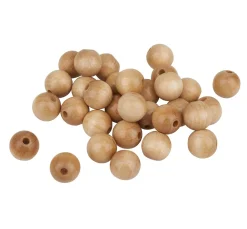 Kinder KNORR prandell Perlen|Holz>Holzperlen, Ø 12 mm, 30 Stück
