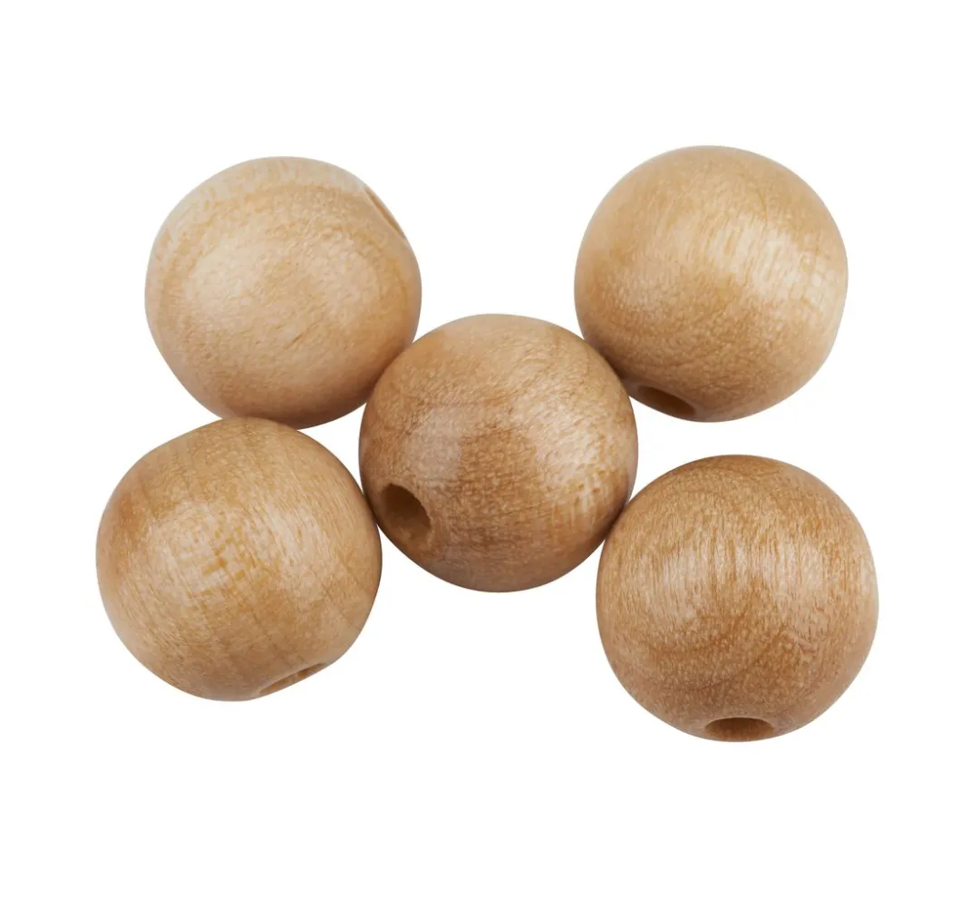 Kinder KNORR prandell Perlen|Holz>Holzperlen, Ø 12 mm, 30 Stück