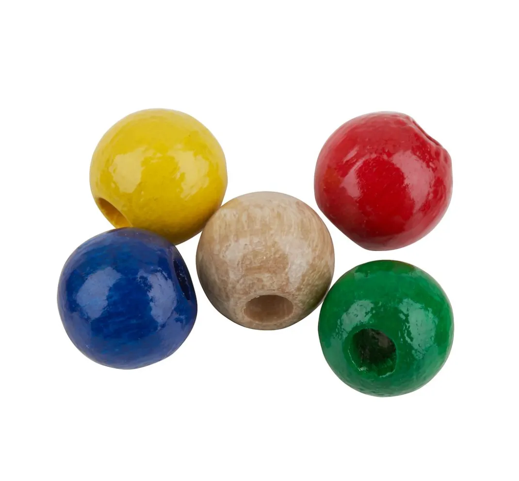Kinder KNORR prandell Perlen|Holz>Holzperlen, Ø 6mm, ca. 125 Stück
