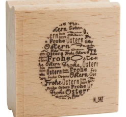 blau in gelb Stempel & Zubehör|Kartengestaltung>Holzstempel "Frohe Ostern"