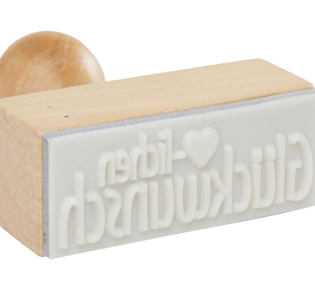 Meyco Stempel & Zubehör|Kartengestaltung>Holzstempel "Herzlichen Glückwunsch"