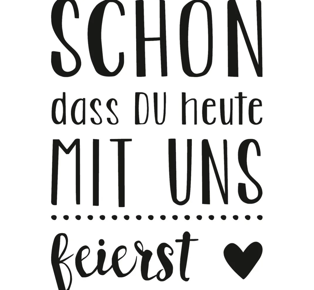 Heyda Stempel & Zubehör|Scrapbooking>Holzstempel "Schön, dass du heute mit uns feierst"