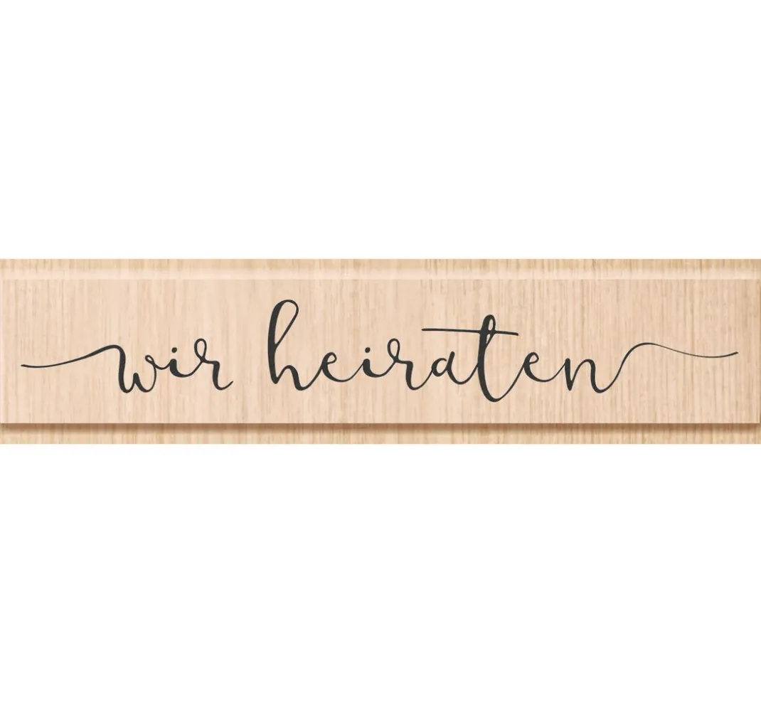 Heyda Stempel & Zubehör|Kartengestaltung>Holzstempel "Wir heiraten"