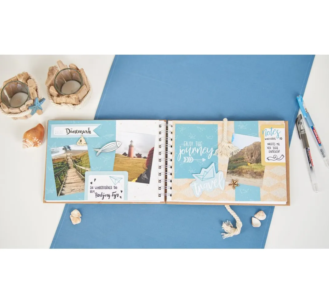 Papermania Streuteile|Dekoelemente>Holz-Streuteile "Maritim", 45 Stück