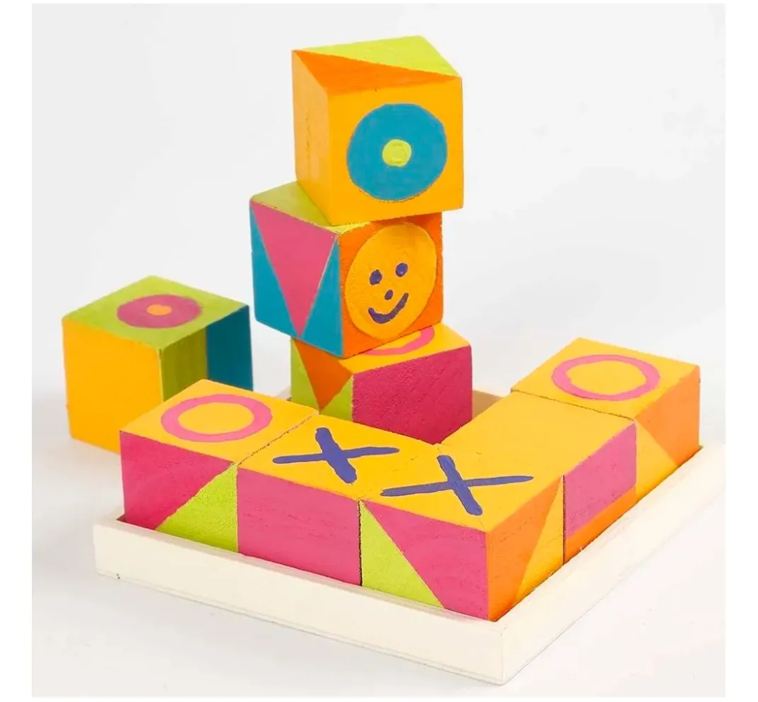 Kinder creativ company Weiteres|Decoupage>Holzwürfel, 9 Stück