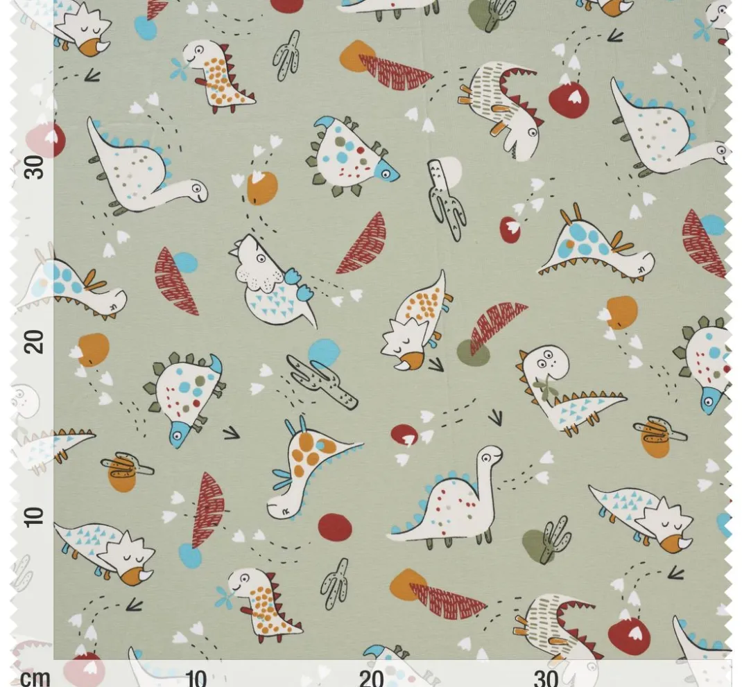 VBS Marktplatz Jerseystoff|Stoff Meterware>Jersey-Stoff "Dinos"