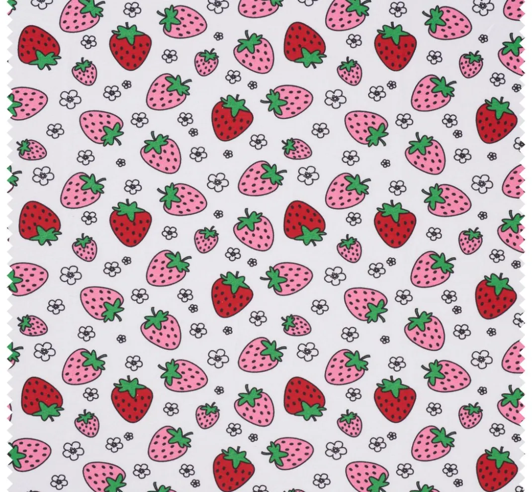 Kinder VBS Marktplatz Stoff Meterware|Kinderstoffe>Jersey-Stoff "Erdbeeren"