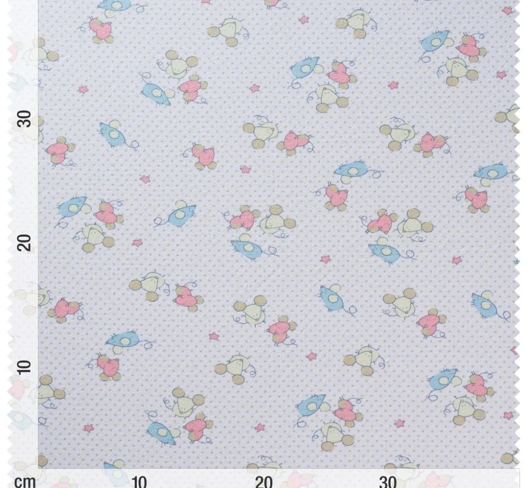 VBS Marktplatz Jerseystoff|Stoff Meterware>Jersey-Stoff "Mäuse"