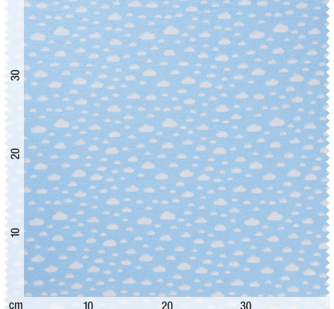VBS Marktplatz Jerseystoff|Stoff Meterware>Jersey-Stoff "Wolken"