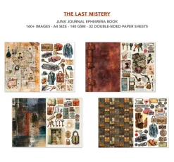 Ciao Bella Papier-Bastelsets|Farb- & Motivblöcke>Junk Journal & Ephemera Book "The Last Mystery"