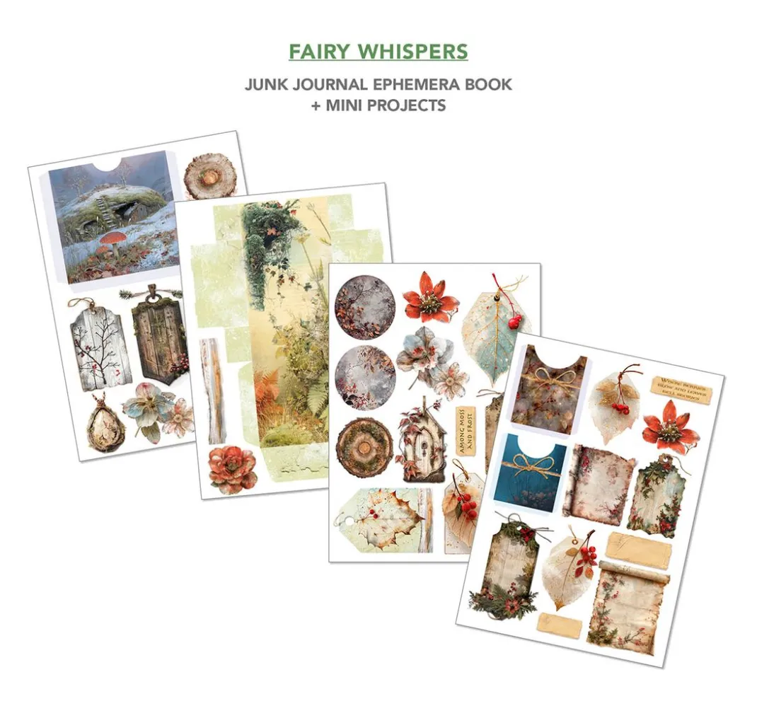 Ciao Bella Papier-Bastelsets|Farb- & Motivblöcke>Junk Journal & Ephemera Book "Fairy Whisper"
