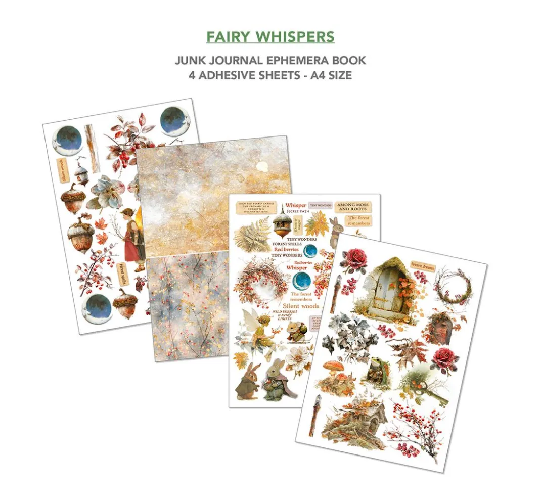 Ciao Bella Papier-Bastelsets|Farb- & Motivblöcke>Junk Journal & Ephemera Book "Fairy Whisper"