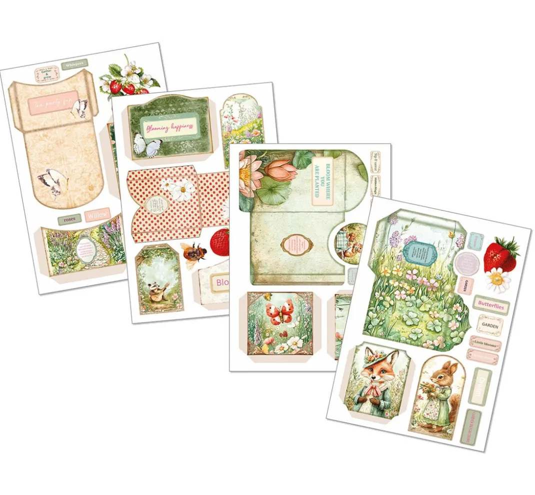 Ciao Bella Papier-Bastelsets|Farb- & Motivblöcke>Junk Journal & Ephemera Book "Woodland Party"