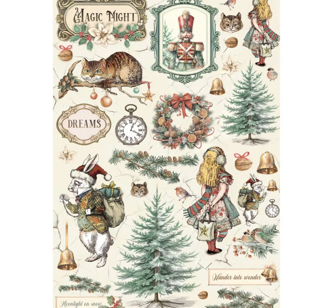 Stamperia Farb- & Motivblöcke|Scrapbooking>Junk Journal Book "Alice in Christmas"