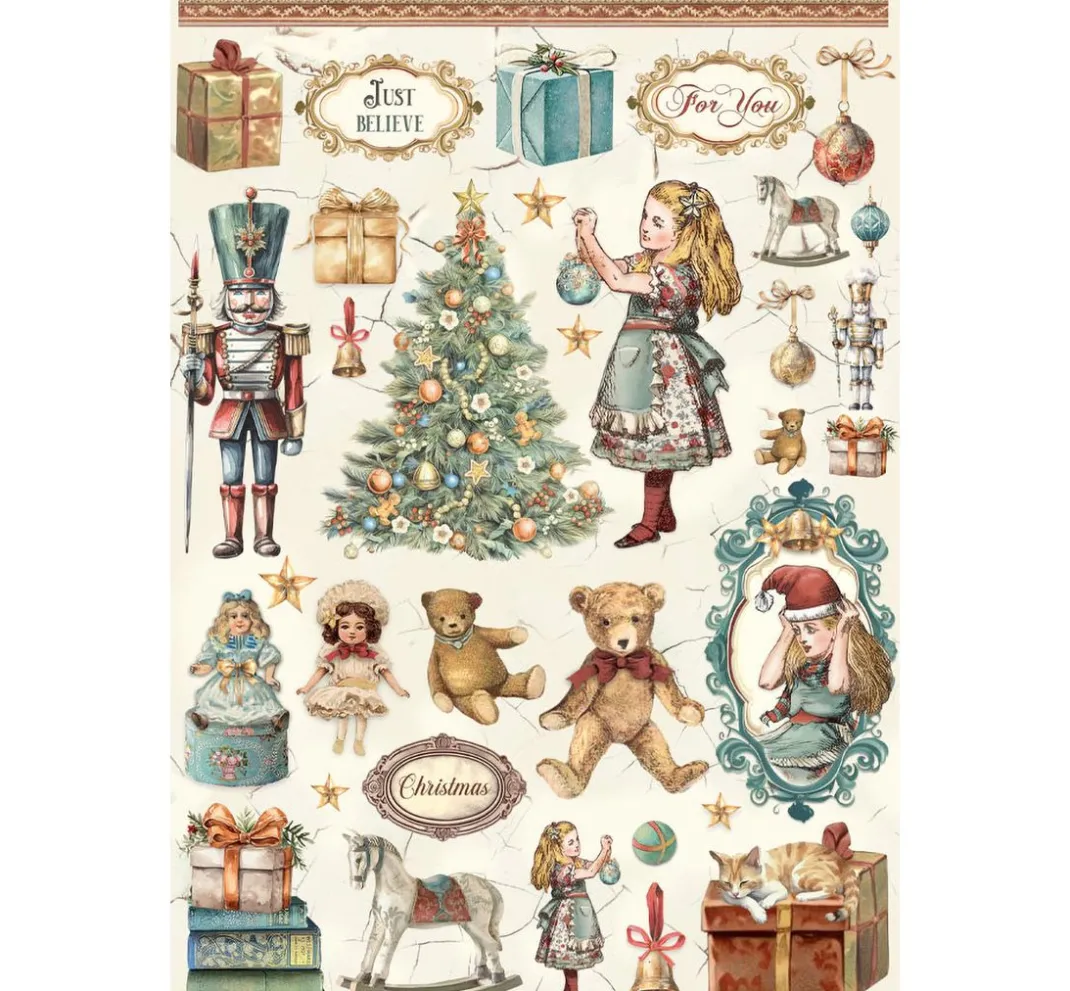 Stamperia Farb- & Motivblöcke|Scrapbooking>Junk Journal Book "Alice in Christmas"
