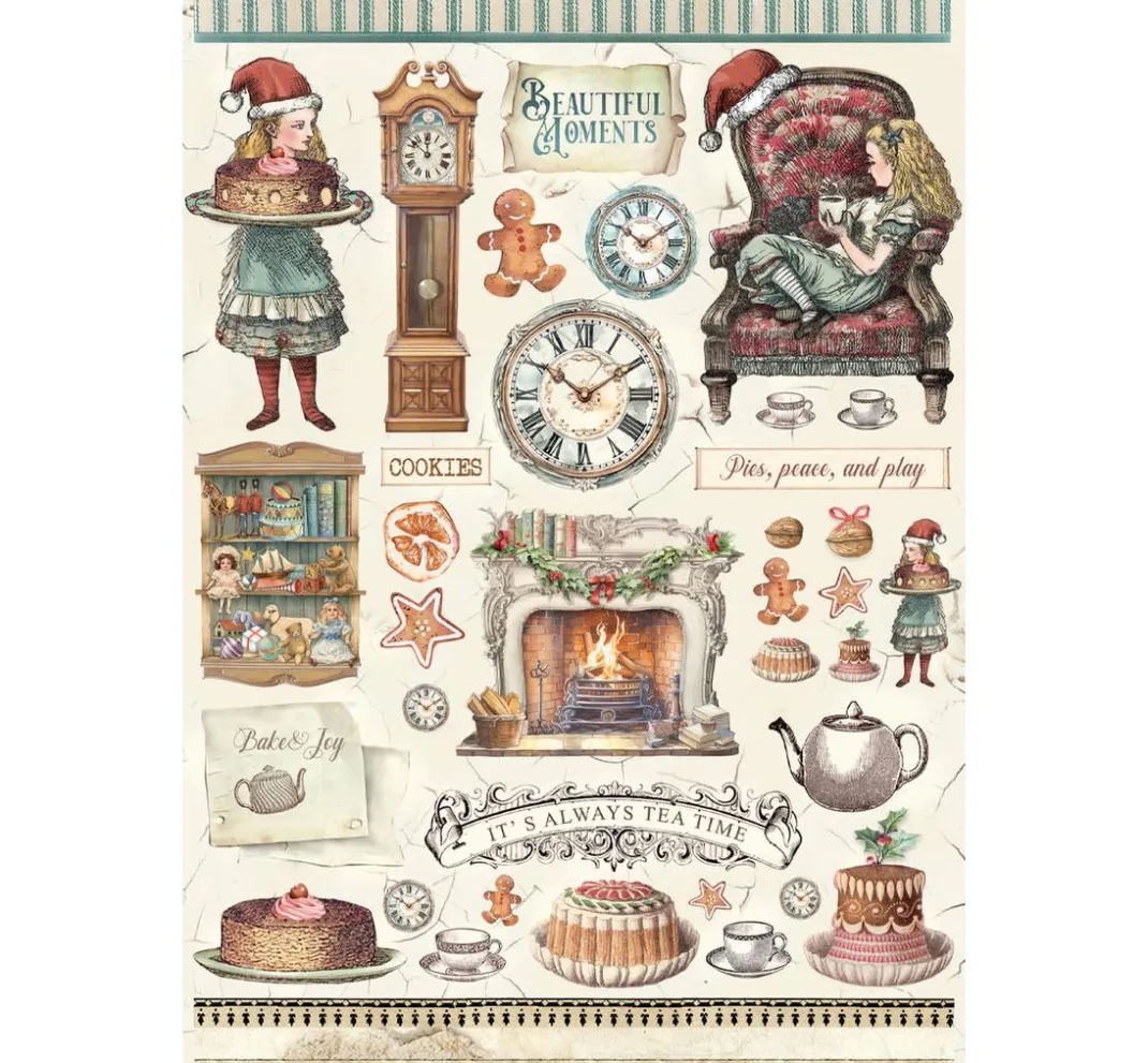 Stamperia Farb- & Motivblöcke|Scrapbooking>Junk Journal Book "Alice in Christmas"