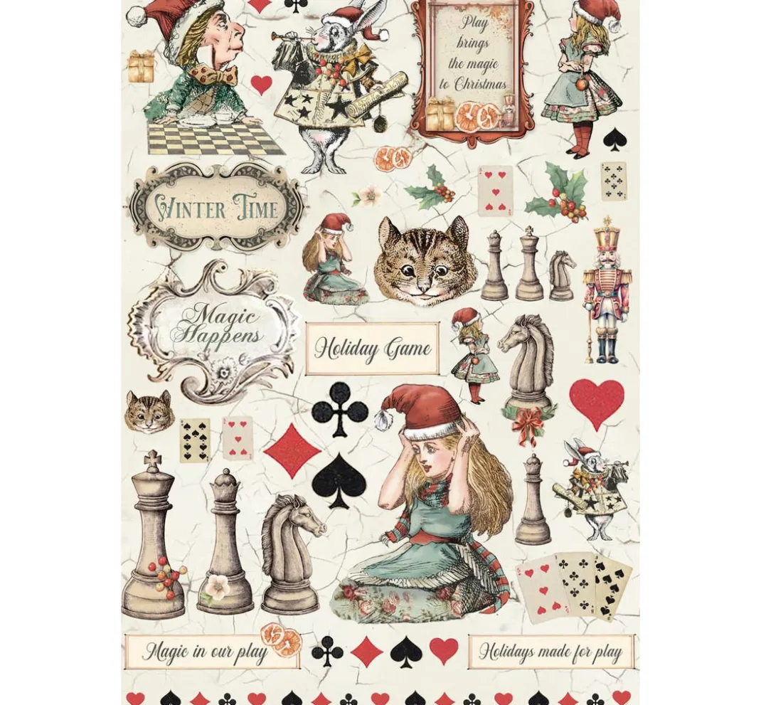 Stamperia Farb- & Motivblöcke|Scrapbooking>Junk Journal Book "Alice in Christmas"