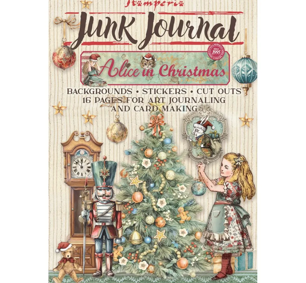 Stamperia Farb- & Motivblöcke|Scrapbooking>Junk Journal Book "Alice in Christmas"