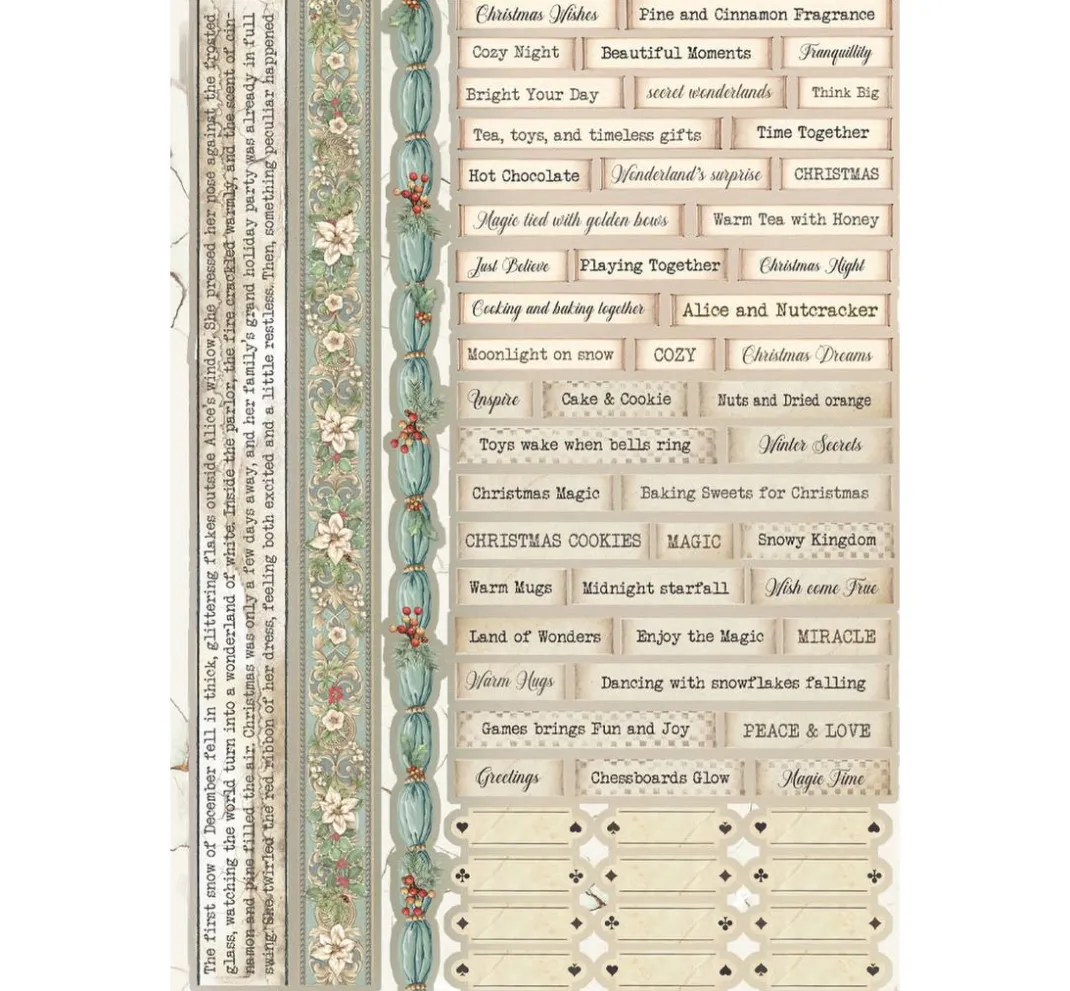 Stamperia Farb- & Motivblöcke|Scrapbooking>Junk Journal Book "Alice in Christmas"