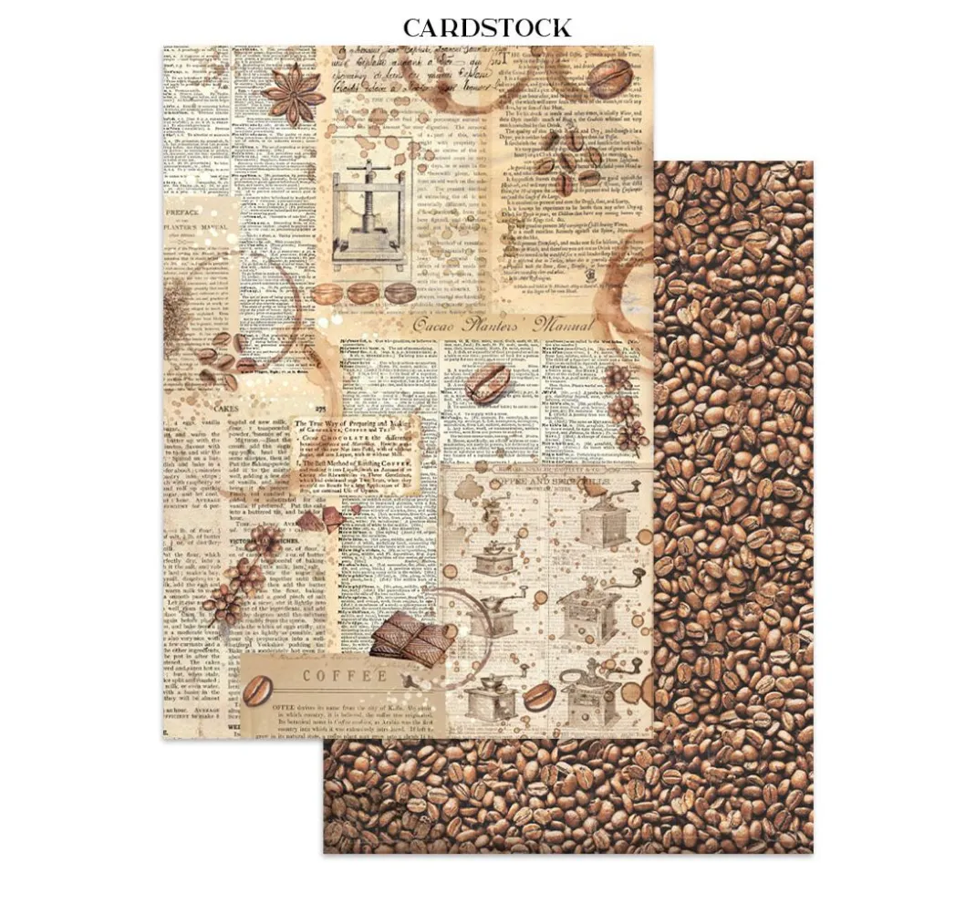 Stamperia Scrapbooking|Papier-Bastelsets>Junk Journal Book "Coffee and Chocolate"