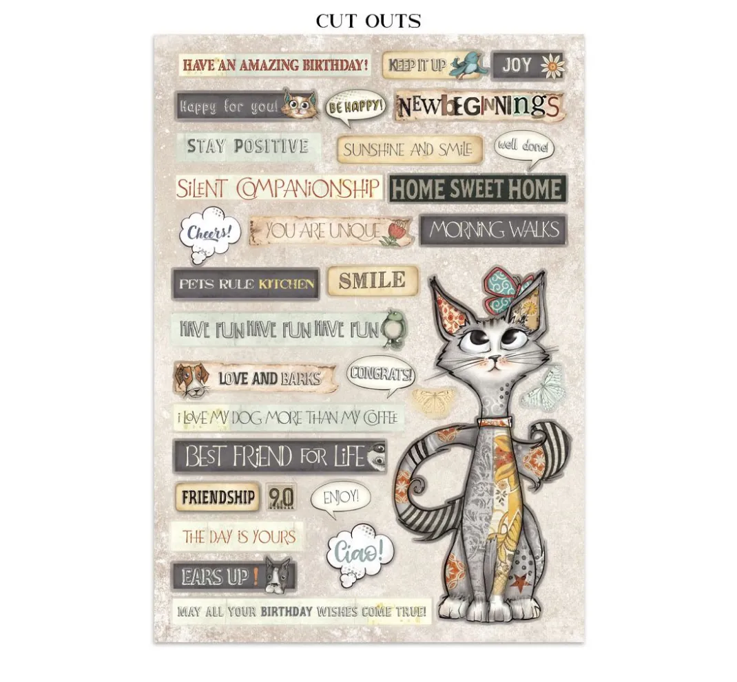 Stamperia Papier-Bastelsets|Farb- & Motivblöcke>Junk Journal Book "Furry Friends"