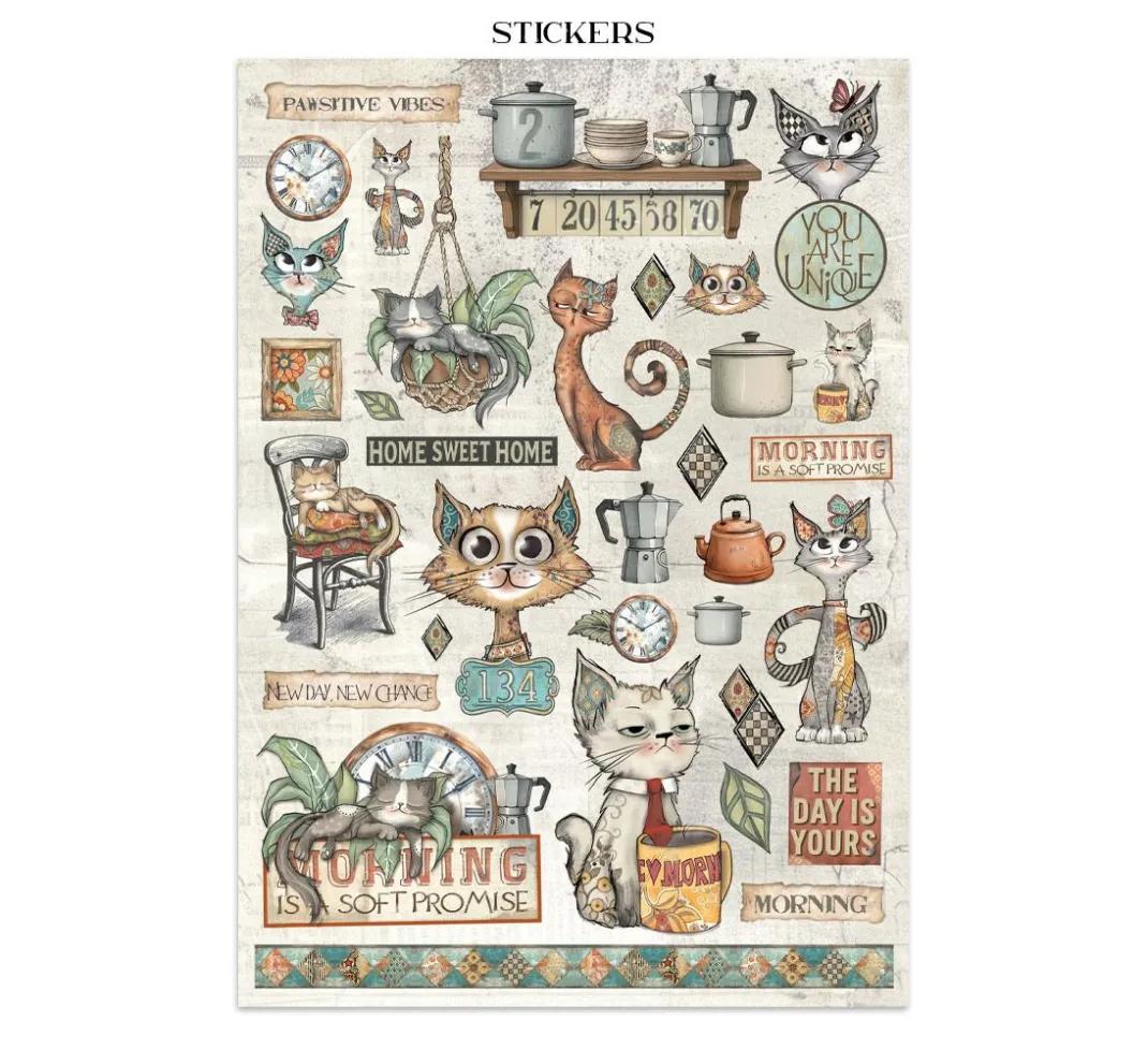 Stamperia Papier-Bastelsets|Farb- & Motivblöcke>Junk Journal Book "Furry Friends"