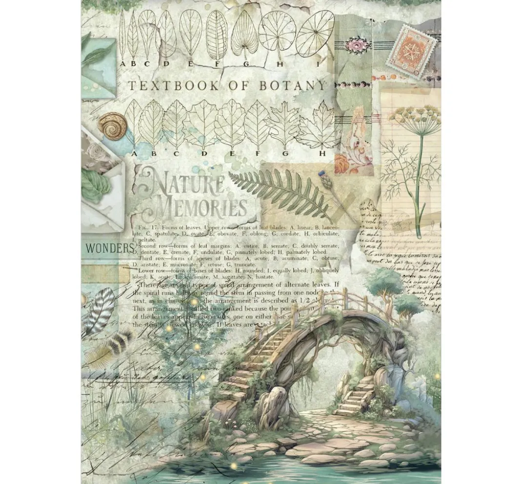 Stamperia Scrapbooking|Papier-Bastelsets>Junk Journal Book "Herbarium Silvae"