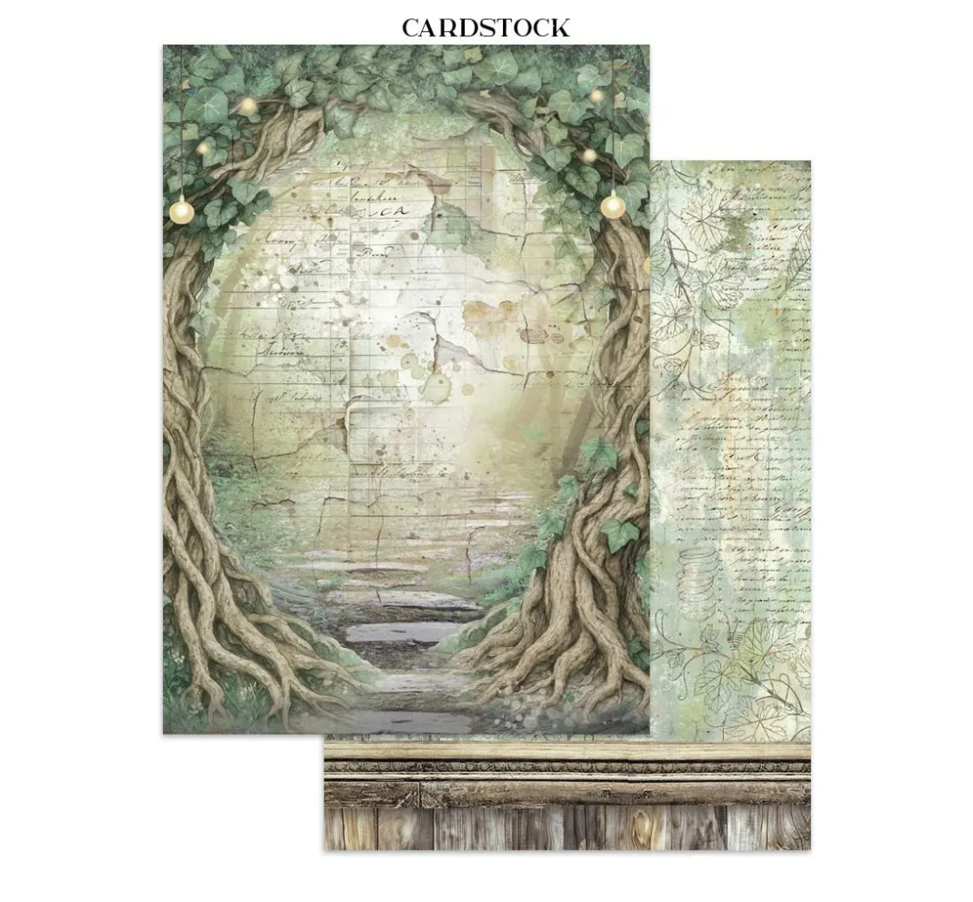 Stamperia Scrapbooking|Papier-Bastelsets>Junk Journal Book "Herbarium Silvae"