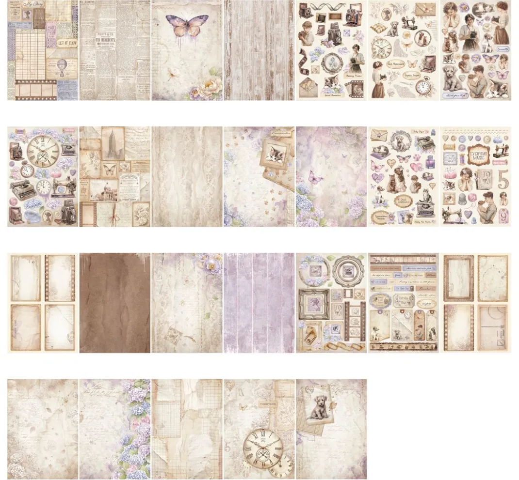 Stamperia Scrapbooking|Papier-Bastelsets>Junk Journal Book "Quiet Days"