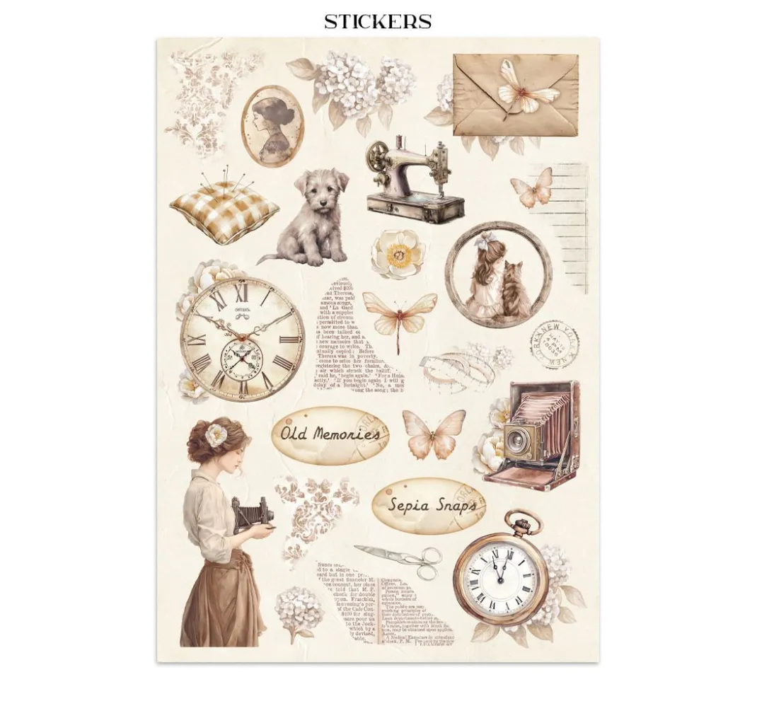 Stamperia Scrapbooking|Papier-Bastelsets>Junk Journal Book "Quiet Days"