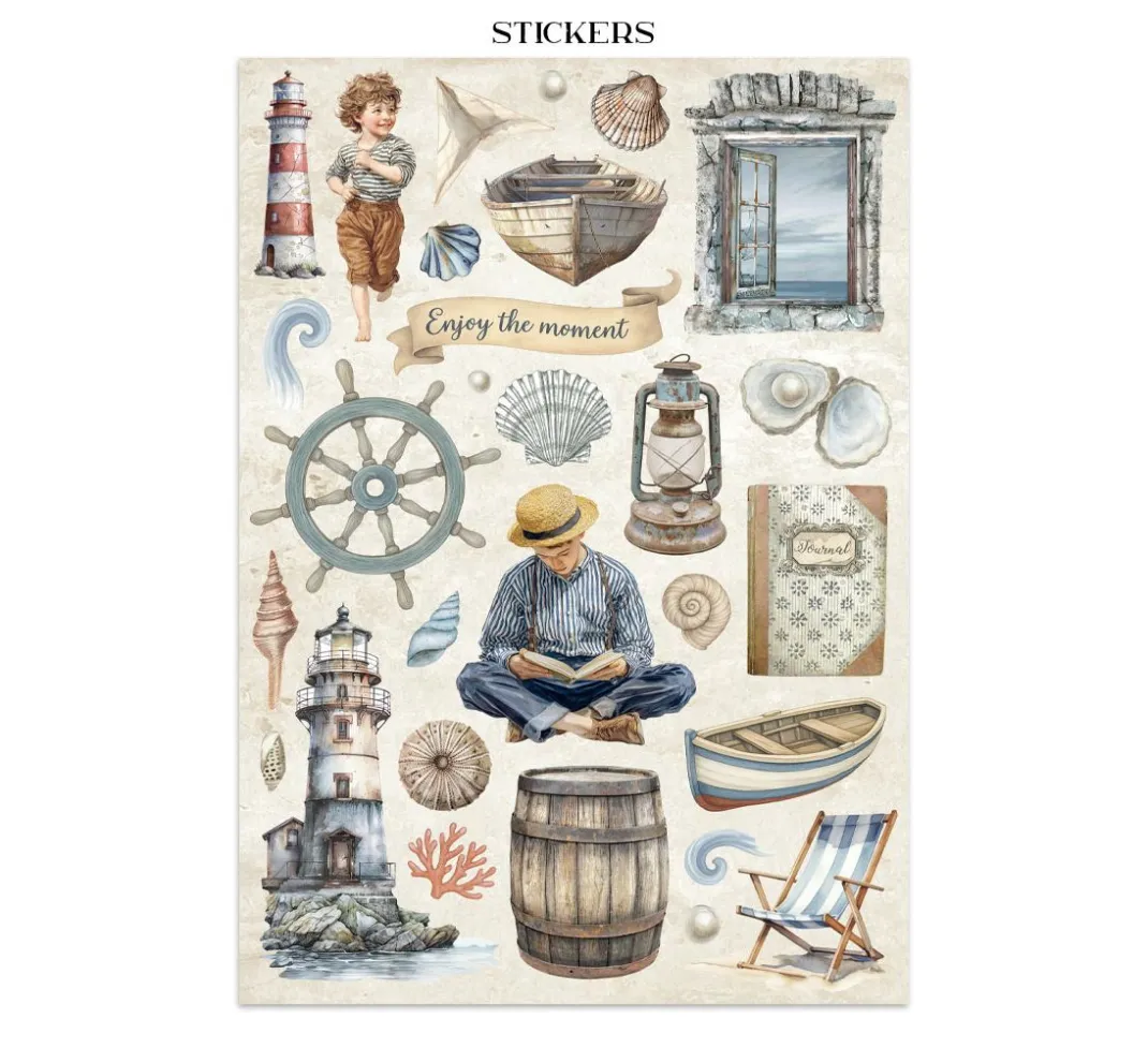 Stamperia Scrapbooking|Papier-Bastelsets>Junk Journal Book "Silent Sea"