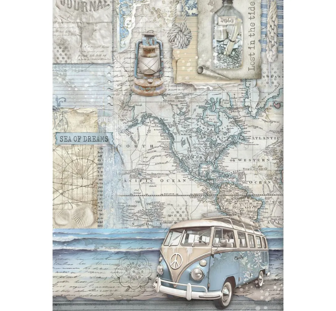 Stamperia Scrapbooking|Papier-Bastelsets>Junk Journal Book "Silent Sea"