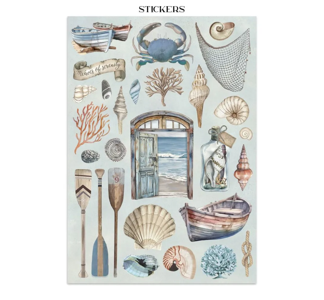 Stamperia Scrapbooking|Papier-Bastelsets>Junk Journal Book "Silent Sea"