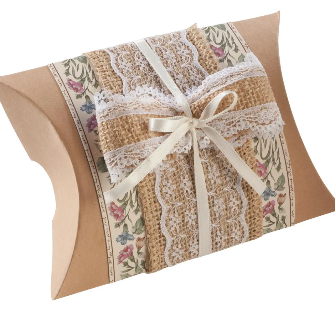 folia Sets|Jute, Wolle, Filz & Sisal>Juteband mit Spitze
