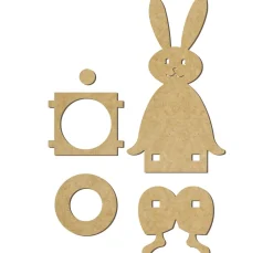 ohne Marke Holz, Mdf & Pappmaché>Kantenhocker "Hase Diddy", MDF-Holz