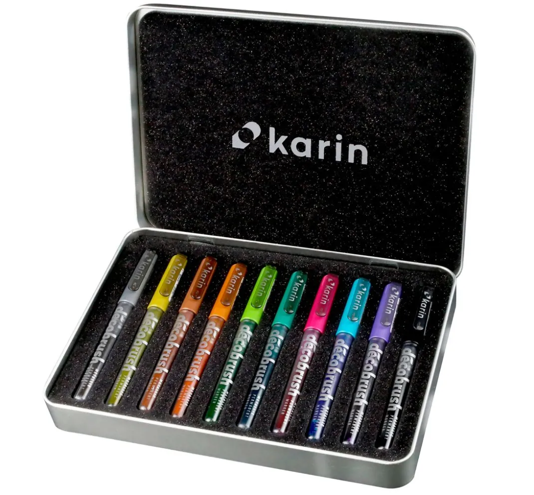karin Stifte|Kartengestaltung>Decobrush Metallic, 10 colours set