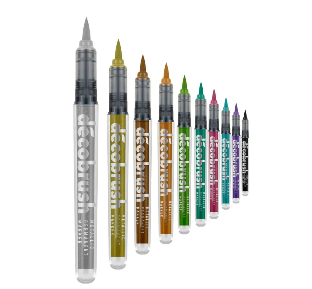 karin Stifte|Kartengestaltung>Decobrush Metallic, 10 colours set