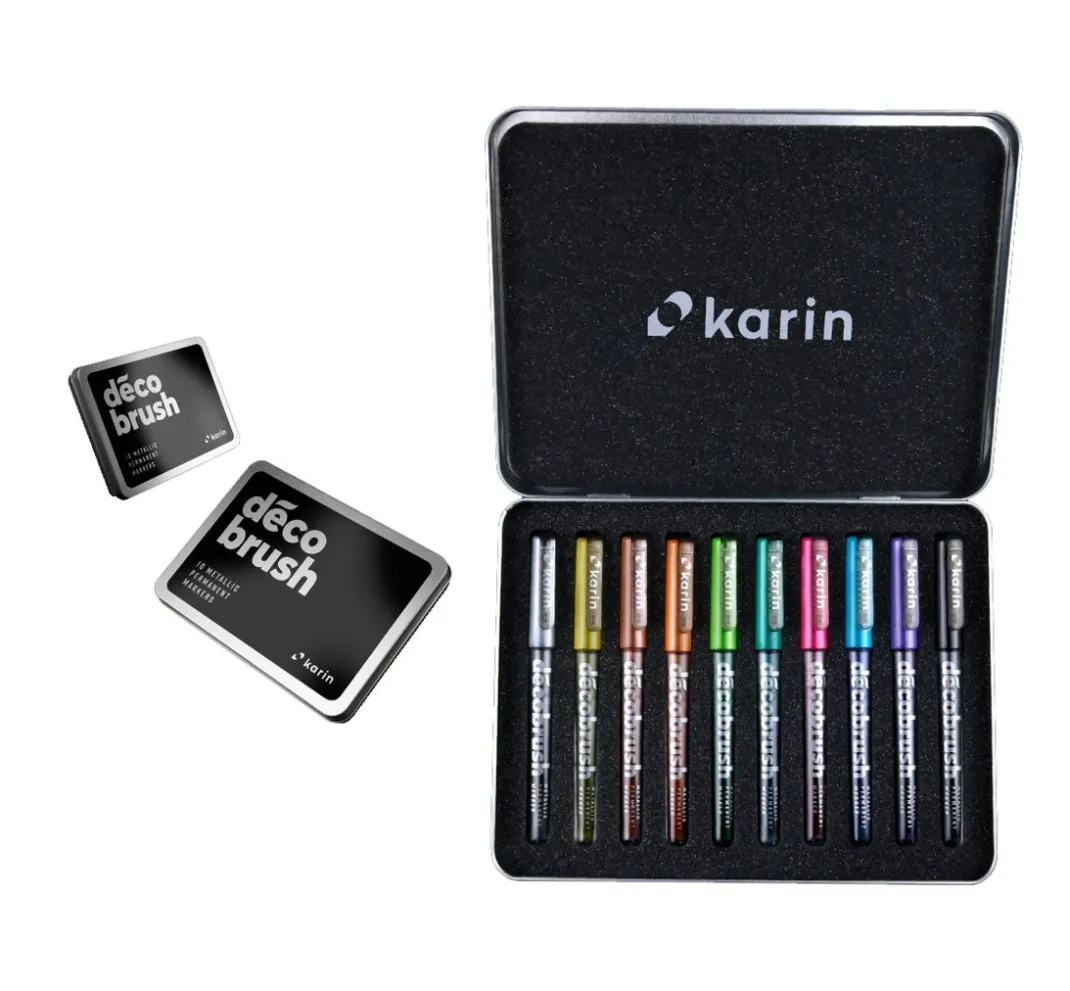 karin Stifte|Kartengestaltung>Decobrush Metallic, 10 colours set