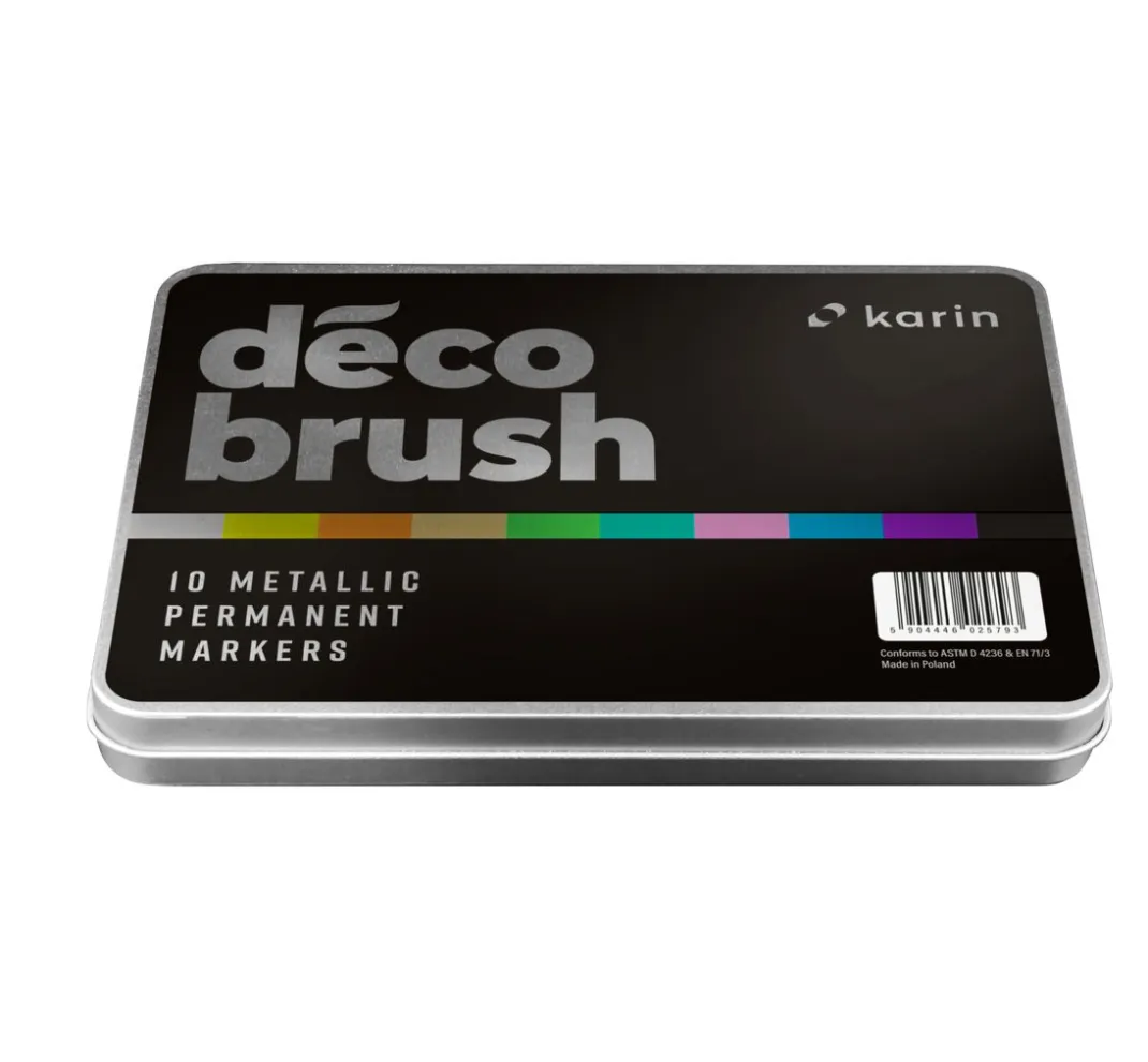 karin Stifte|Kartengestaltung>Decobrush Metallic, 10 colours set