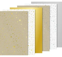 Kinder Heyda Papier|Tonpapier & Fotokarton>Karton-Block "Sterne" Gold/Silber