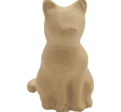 Kinder décopatch Holz|Décopatch>Katze sitzend, Pappmaché