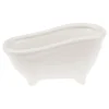 HobbyFun Seifen-Design|Glas & Porzellan>Keramik-Seifenschale "Badewanne", 15x7x7,2cm, weiß glänzend