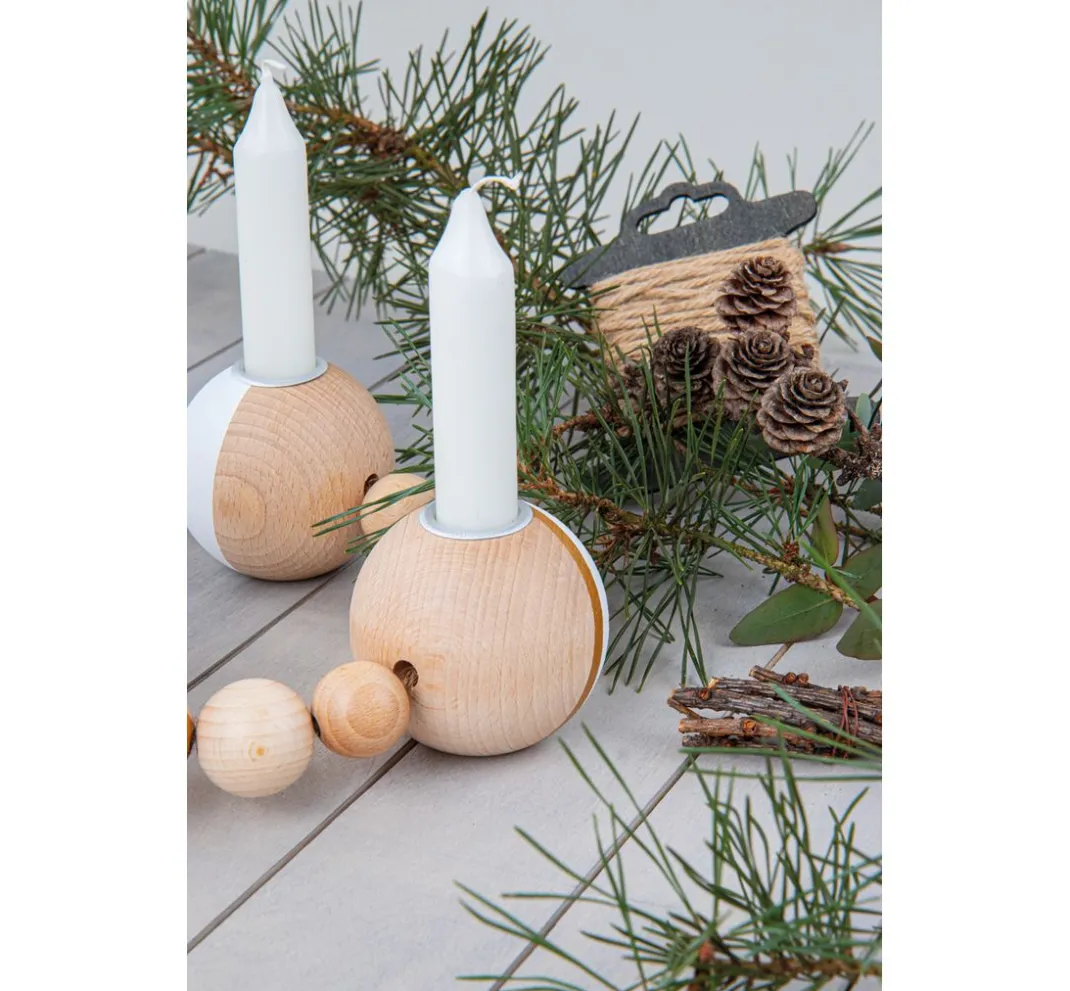 Rayher Kerzen Gestalten|Holz, Mdf & Pappmaché>Kerzenhalter "Holzkugel"