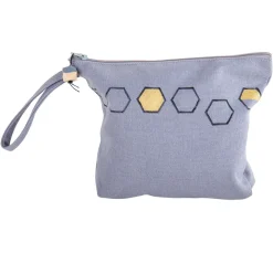 Rayher Textil-Design|Taschen-Design>Kosmetiktasche mit Reißverschluss, 22 x 17 cm, Grau