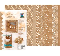 URSUS Kraftpapier & -Karton>Kraftkarton "Design Mix"