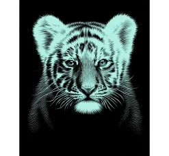 Kinder Mammut Kratzbilder|Kratzbilder>Kratzbild "Tigerbaby"