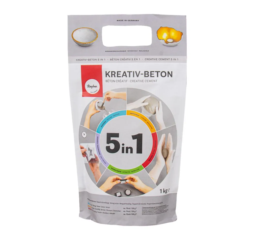Kinder Rayher Modelliermasse|Modellieren>Kreativ-Beton "5in1"