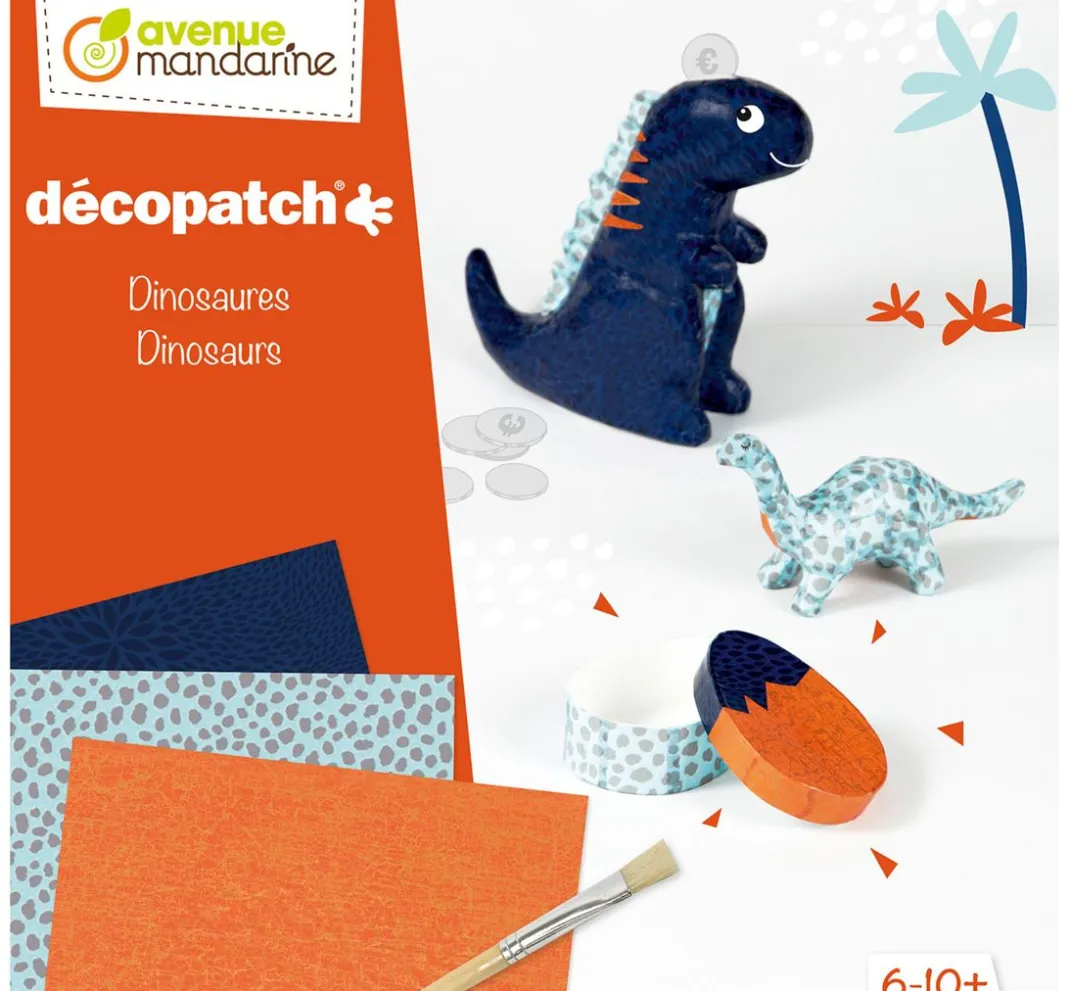 Kinder My Mandarine Papier-Bastelsets|Weitere Geschenkideen Für Kinder>Kreativ-Box Décopatch "Dinosaurier"